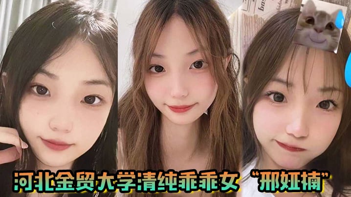 河北金贸大学清纯乖乖女“邢娅楠”超级清纯的学生妹，和我到了床上变成荡妇淫娃