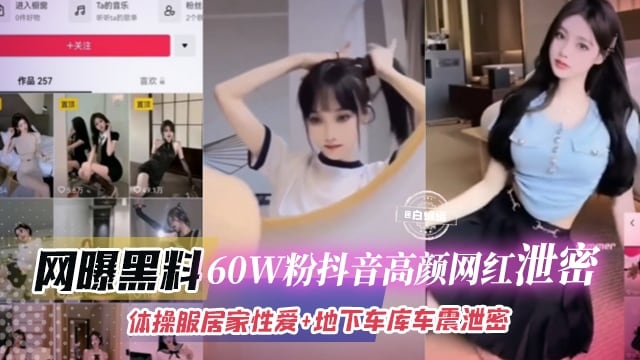 网曝黑料-60W粉丝抖音高颜值网红泄密，体操服居家性爱+地下车库车震泄密