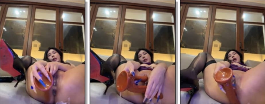 stripchat【za-02605】户外露出女神! 特大道具爆菊~喷水 (8)